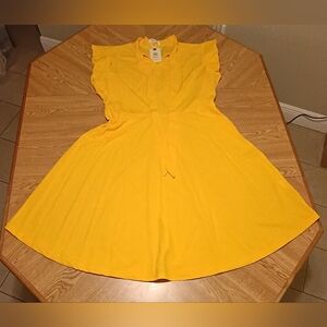 Moyabo Yellow Sundress Women's Plus Size 2XL
